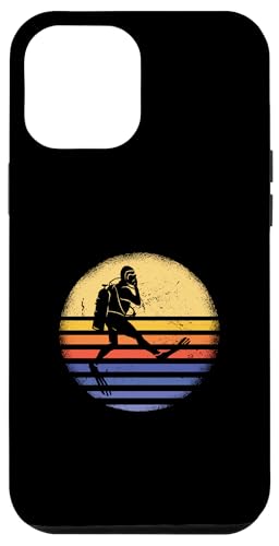 Hülle für iPhone 12 Pro Max Tauchen im Retro-Stil bei Sonnenuntergang von Scuba Diving Snorkeling Ocean Diver