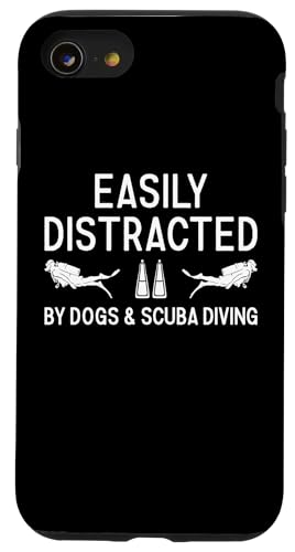 Hülle für iPhone SE (2020) / 7 / 8 Taucher lässt sich leicht von Hunden und Tauchen ablenken von Scuba Diving Snorkeling Ocean Diver