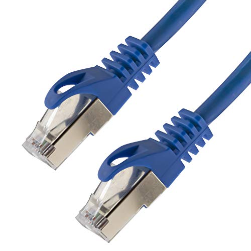 Netzwerkkabel S/FTP PIMF Cat. 7 10 Meter blau Patchkabel Gigabit Ethernet LAN DSL CAT7 Kabel von SeKi