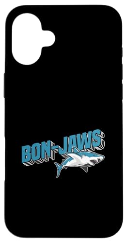 Hülle für iPhone 16 Plus Bon Jaws Shark Lustiges, mutiges Grafikabenteuer von Sea predator Shark Enthusiast Apparel