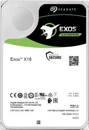 Seagate Exos X18 ST16000NM005J - Festplatte - verschl�sselt - 16 TB - intern - SAS 12Gb/s - 7200 U/min - Puffer: 256 MB - Self-Encrypting Drive (SED) (ST16000NM005J) von Seagate