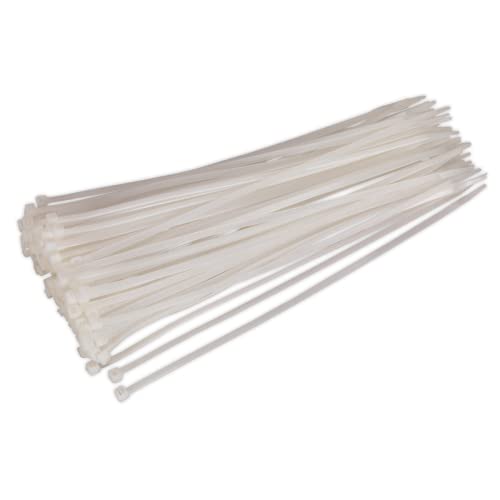 Sealey Cable Ties 300 x 4.8mm White Pack of 100 von Sealey