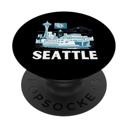 Seattle-Souvenir / Seattle PopSockets Klebender PopGrip von Seattle-Souvenirladen