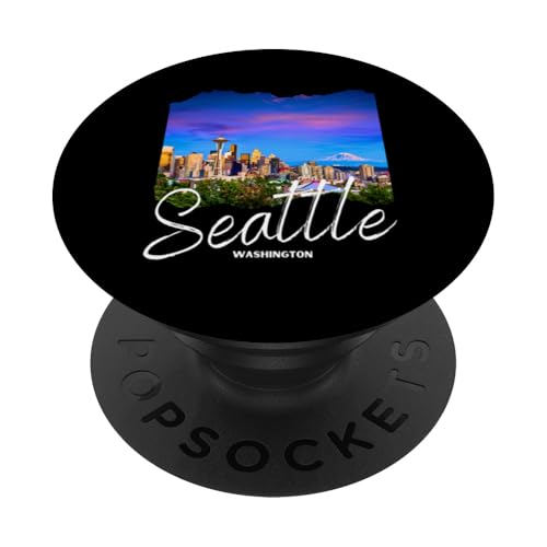 Seattle-Souvenir / Seattle PopSockets Klebender PopGrip von Seattle-Souvenirladen