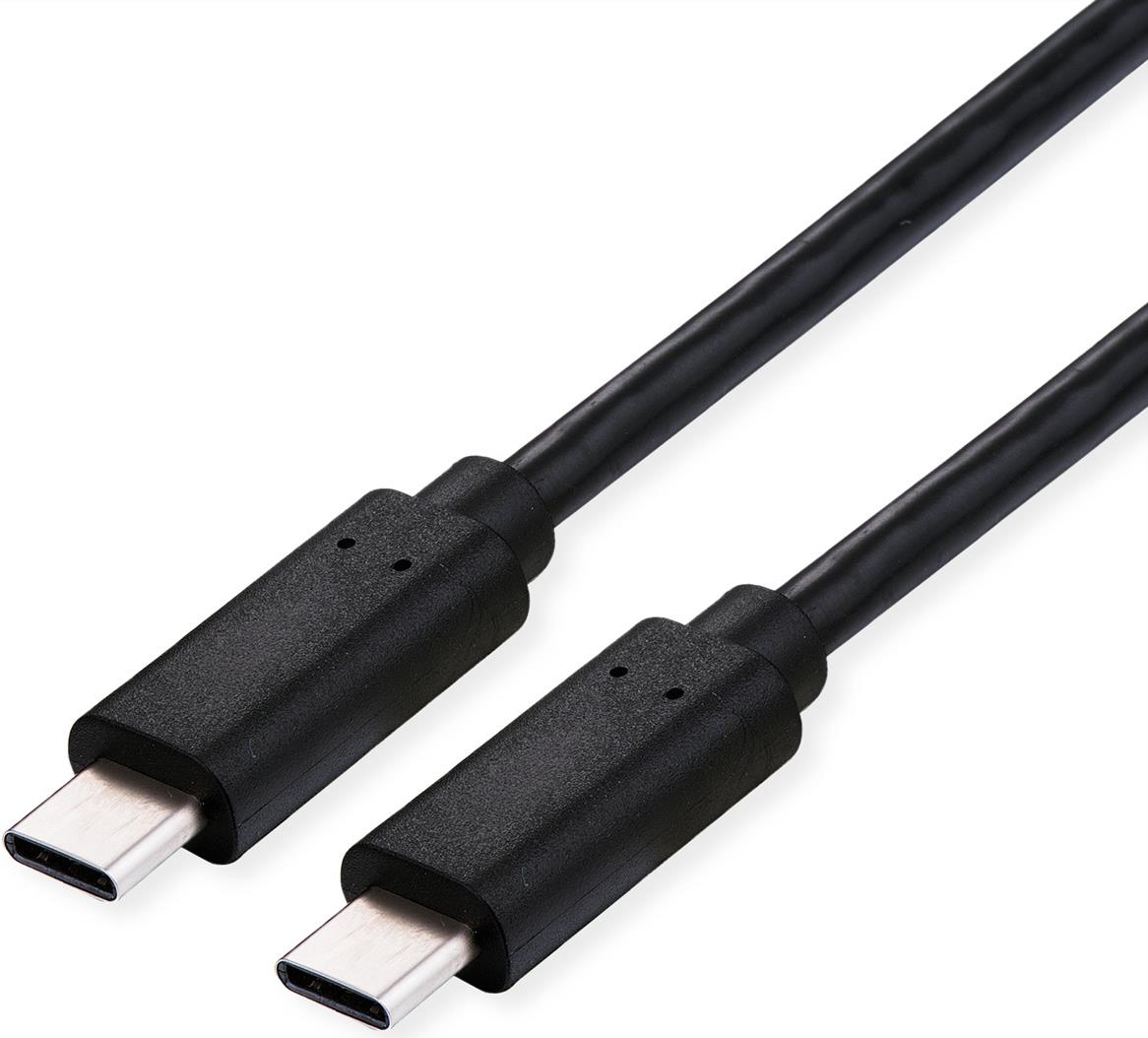 ROLINE USB4 Gen3x2 Kabel, C?C, ST/ST, 40Gbit/s, 240W, schwarz, 0,5 m (11.02.9100) von Secomp