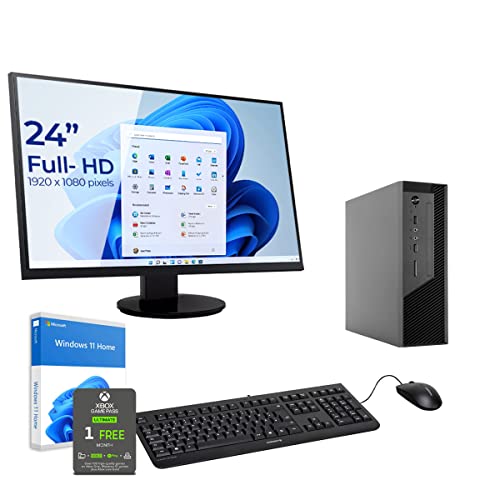 Sedatech Paket Mini-PC Workstation • Intel i3-12100 • 16GB RAM • 1TB SSD M.2 • DVD-RW • Windows 11 • Monitor 24" von Sedatech