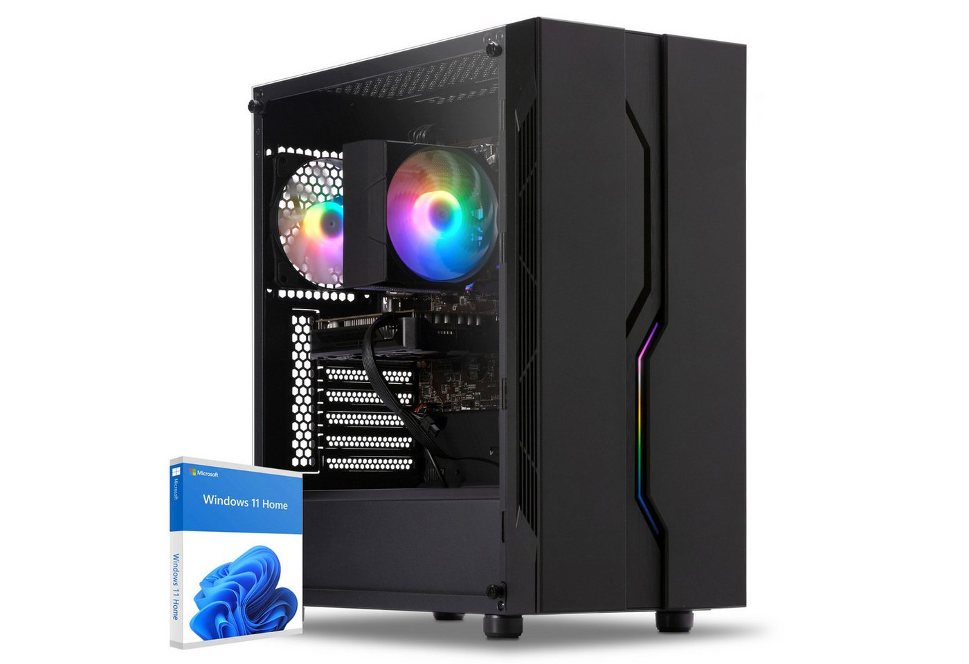 Sedatech UC0G612I1I1HF - Gaming-PC (AMD Ryzen 7 5700X 8x 3.4GHz (max 4.6GHz), Geforce RTX4060Ti, 16 GB RAM, 1000 GB SSD, Wifi 300Mbits n) von Sedatech