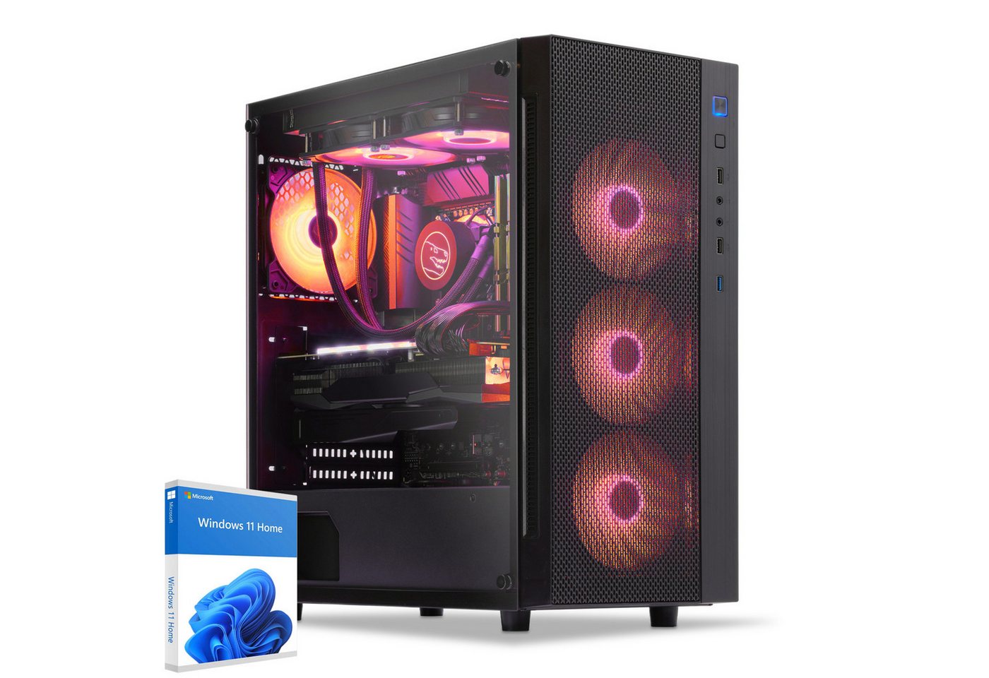 Sedatech UCCB702I1I1HF - Watercooling Gaming-PC (AMD Ryzen 7 5700X3D 8x 3.0GHz (max 4.1GHz), Geforce RTX4070, 32 GB RAM, 1000 GB SSD, Watercooling, Wifi 300Mbits n) von Sedatech