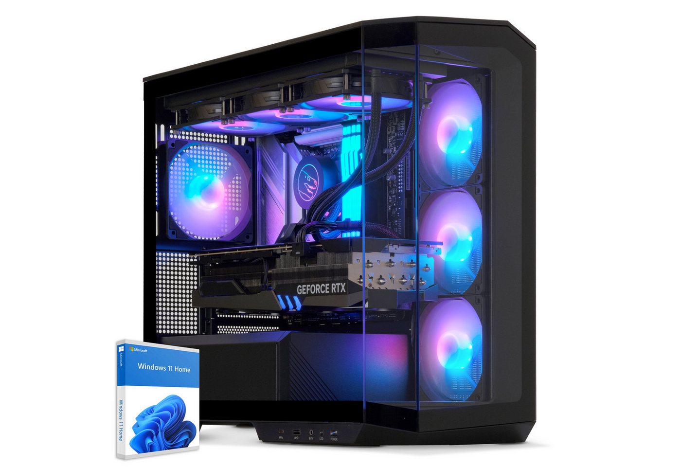 Sedatech UCCC712I1I1HF - Watercooling Gaming-PC (AMD Ryzen 7 5700X 8x 3.4GHz (max 4.6GHz), Geforce RTX4070, 32 GB RAM, 1000 GB SSD, Watercooling, Wifi 300Mbits n) von Sedatech