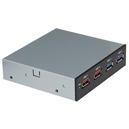 Sedna – USB 3.0 2 PORTS + USB BC 1.2 Ladekabel 2 Ports – Floppy Bay Front Panel für Desktop PC von Sedna