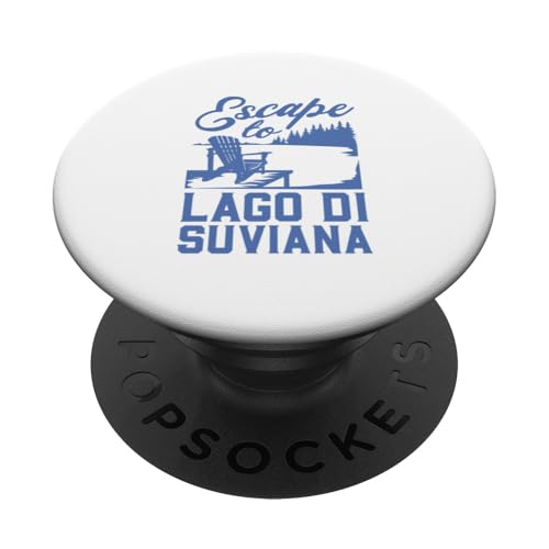 Ich fliehe zum Lago di Suviana PopSockets Klebender PopGrip von See Urlaub in Italien