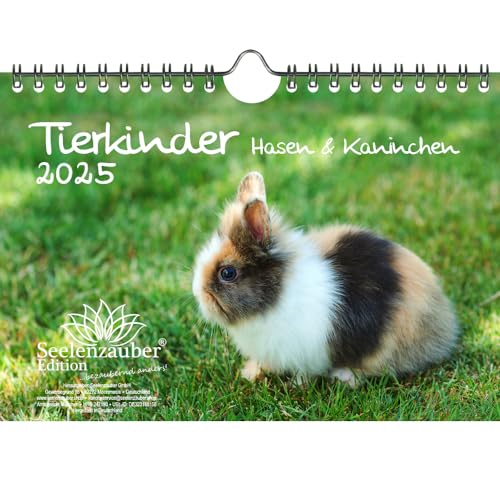 Tierkinder Hasen und Kaninchen DIN A5 Kalender für 2025 - Seelenzauber von Seelenzauber