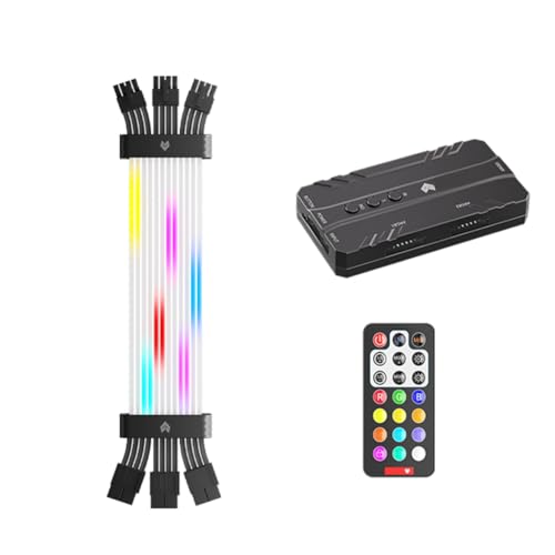 Sefdrert 3X8Pin ARGB-Grafikkarten-Stromversorgungskabel RGB-Stromverlängerungskabel RGB-PSU-Kabel für 30XX 40XX Grafikkarten A von Sefdrert