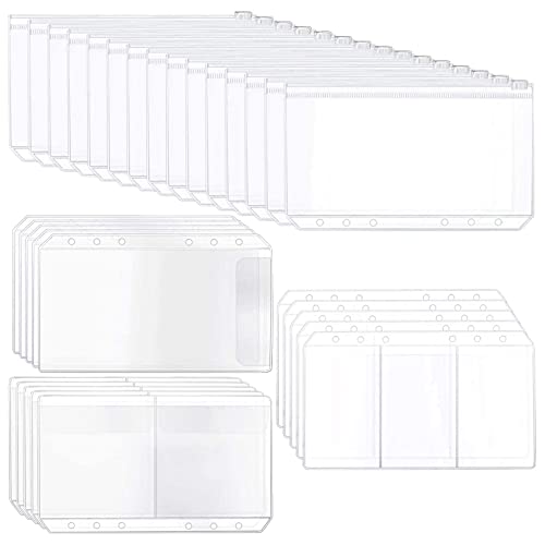 Sefdrert A6 GrößE Lose Blatt Beutel Binder ReißVerschluss Ordner Notebook NachfüLlung Packungen FüLler Organizer Wasserdichte PVC Tasche Business Tasche von Sefdrert