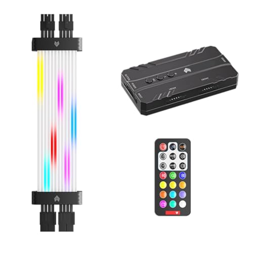 Sefdrert Dual 8Pin ARGB Grafikkarten-Stromversorgungskabel RGB-Stromverlängerungskabel RGB-PSU-Kabel für 30XX 40XX Grafikkarten A von Sefdrert