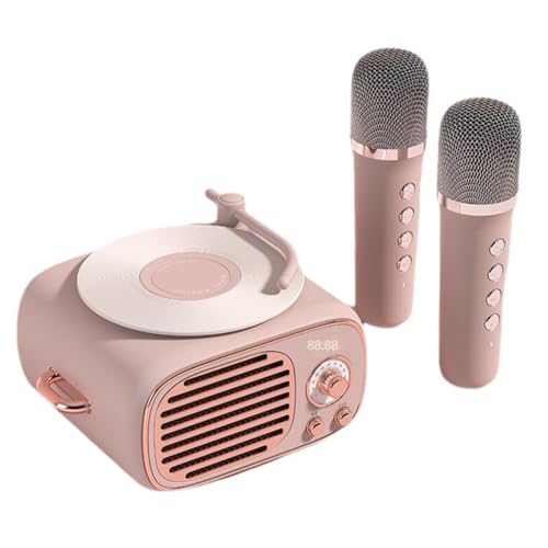 Sefdrert Old Fashioned Vintage A Small Bluetooth Speakers with Clock Portable Mini Bluetooth Speakers with Wireless Microphone A von Sefdrert