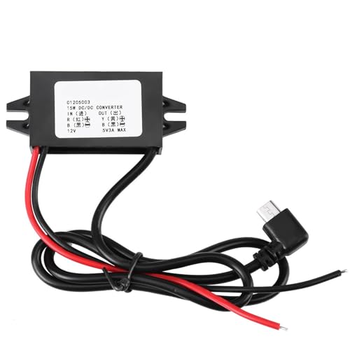 DC DC DC -Konverter, 12 V bis 5 V 3A Micro USB -Spannungsspannungsregler 15W Anti -Wasser -USB -Netzteil für Auto und Smartphone von Segrehy