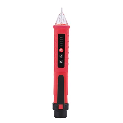 Teststift, 802 Spannungsdetektorstift, 48 1000 V 12 1000V Non Electric Tester mit LED -Taschenlampe, Summeralarm und NCV -Sensor für Zuhause, Industrie und elektrische Verwendung (Rot) von Segrehy