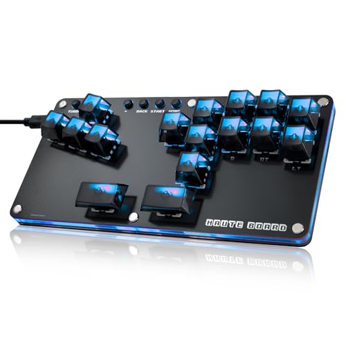 Sehawei Arcade Stick 16Keys All-Button Gamerfinger,Arcade Controller Street Fight für PC/Ps3/Ps4/Switch/Steam Game Keyboard Supports Hot Swap & SOCD (B16) von Sehawei