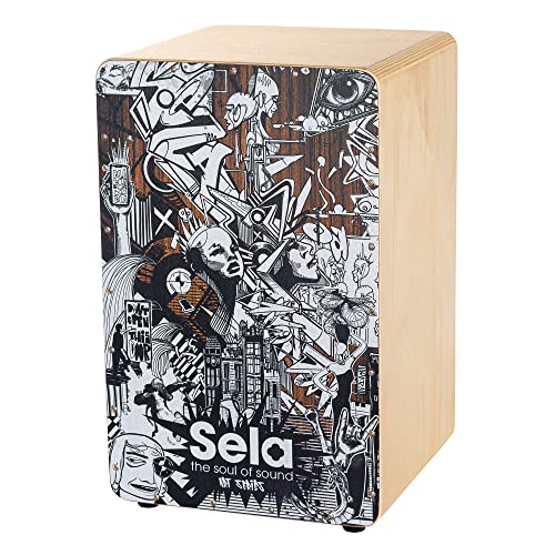 Sela Art Series Cajon Sketch - Design Cajon mit Sela Snare System und Clap-Corners von Sela