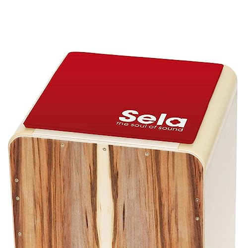 Sela SE 039 Cajon Pad Red, Sitzauflage, Sitzkissen, Polster für Cajons (Maße 26x26 cm), Cajon Zubehör, Anti-Rutsch von Sela