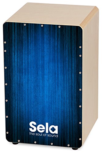 Sela SE 052 Varios Blue Snare Cajon mit Sela Snare System, geeignet für Anfänger und Fortgeschrittene, Made in Germany von Sela