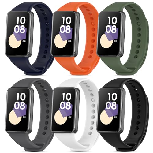 SenMore 6 Stücks Silikon Armband kompatibel mit Honor Band 9, Einstellbar Sport Ersatzarmbänder für Honor Band 9 Smartwatch. (No host) von SenMore