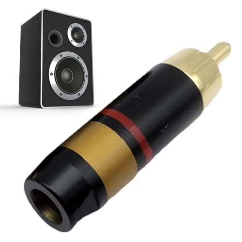 Senermter Audio-AV-Stecker, Audiokabel-Stecker,Stabiler kupfervergoldeter Audio-Adapterstecker - Verbindungswerkzeug mit Endlochdesign für Stereo-TV-Projektoren und andere Audiogeräte von Senermter