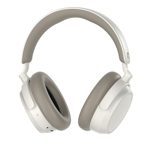 Sennheiser ACCENTUM Plus Wireless Bluetooth Kopfhörer – optimale Klangqualität mit Schnellladefunktion, 50 Stunden Akkulaufzeit und Adaptive Hybrid ANC – Weiß von Sennheiser