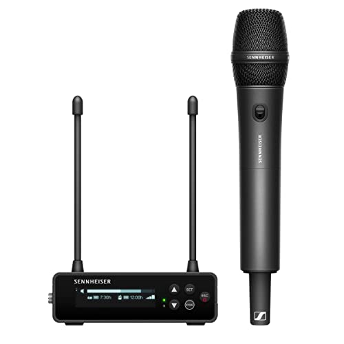 Sennheiser EW-DP 835 SET (Q1-6) Tragbares digitales UHF-Drahtlosmikrofonsystem mit SKM-S Handsender und dynamischem Mikrofonmodul MMD 835 mit Nierencharakteristik - Schwarz (700030) von Sennheiser