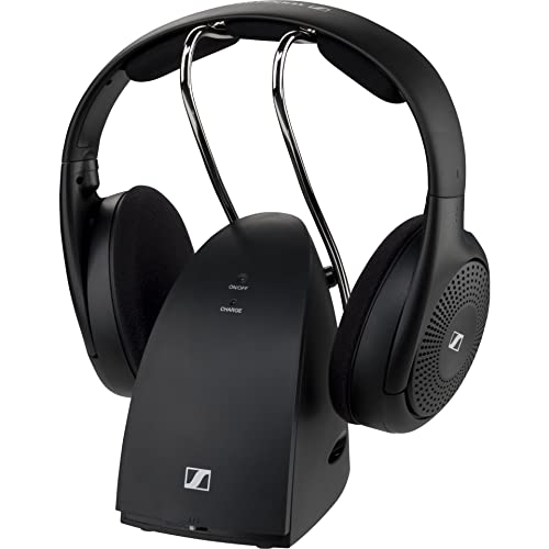 Sennheiser RS 120-W Wireless On-Ear-Kopfhörer für kristallklaren Fernsehton - leichtes Design, 3 Klangmodi, 60 m Signalreichweite, inkl. Kombi-Sender/Ladegerät - Schwarz von Sennheiser