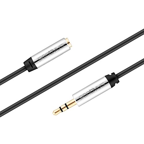 Sentivus 0,50m Stereo Audio Klinken Verlängerungskabel, 3,5mm Klinkenbuchse zu 3,5mm Klinken Stecker, AUX Kabel - Metallstecker, schwarz 3.00 m von Sentivus