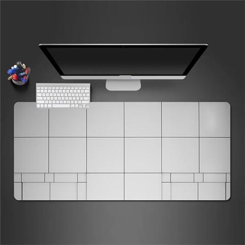 Gaming Mauspad 1500x800x2 mm Extended Mousepad XXL Desk Mat Genähte Kanten rutschfeste Gummi Base für Gaming Büro Zuhause (Schwarzes Linienkaro) von Senyanr