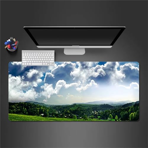 Gaming Mauspad XXL 1000x500x3 mm Mousepad Frühlingslandschaft Mouse Mat Schreibtisch Protector Matte mit Anti-Rutsch Basis Verbessert Präzision und Geschwindigkeit von Senyanr