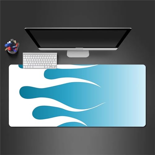 Gaming Mauspad XXL 1200x600x3 mm Mousepad Weiß Blau Mouse Mat Schreibtisch Protector Matte mit Anti-Rutsch Basis Verbessert Präzision und Geschwindigkeit von Senyanr