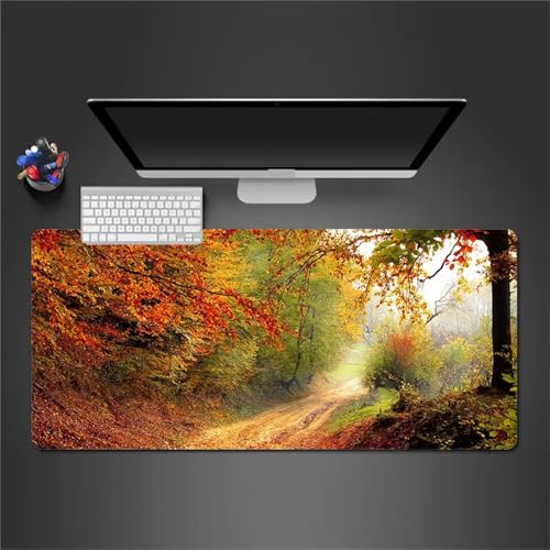 Gaming Mauspad XXL 700x300x3 mm Mousepad Dschungelpfad Mouse Mat Schreibtisch Protector Matte mit Anti-Rutsch Basis Verbessert Präzision und Geschwindigkeit von Senyanr