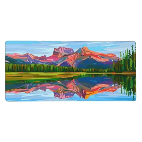 XXL Gaming Mauspad Landschaft 31.5x15.7in, verlängertes Mousepad, mit Motiv Schreibtischunterlage Baum, Erweiterter Schreibtisch Schutz, Verbessert Präzision und Geschwindigkeit Gaming Mauspads N1-246 von Sepeoha