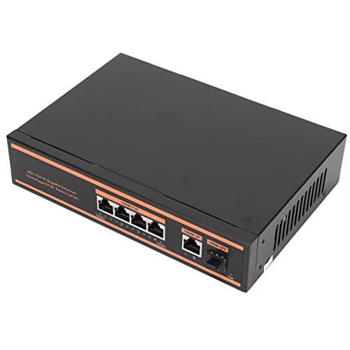 5 Port Gigabit Poe Switch, Unterstützt Vlan Modus, Ai PD Erkennung Beschädigt Das Gerät Nicht, Poe Budget Beträgt 150 W, 100 240 V, Kompatibel mit 802.3Af/at von Septpenta