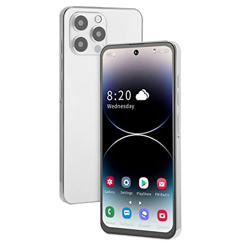 I14 Pro Max 4G Handy, 6,7 Zoll HD Bildschirm, 4GB RAM 128GB ROM, 4000mAh Akku, 16MP Hinten 8MP Frontkamera, Dual SIM Dual Standby, Android 12 Smartphone(EU) von Septpenta