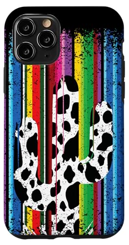 Hülle für iPhone 11 Pro Serape Westernkuh Kaktus Leopard Country Türkis Rosa von Serape cowgirls western country mexican designs