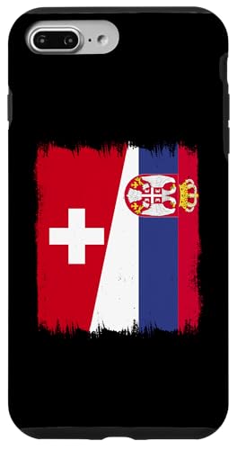 Hülle für iPhone 7 Plus/8 Plus Schweiz Serbien Halbflagge Srbija Schweizer Serbische Wurzeln von Serbia Flag Design Srbija Pride Serbian Eagle