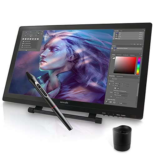 SereneLife Dual-Mode-Grafiktablett – 54,6 cm (21,5 Zoll) Kunstmonitor mit kabellosem Stylus & Touchscreen – perfekt für Zeichnen & Design, USB- und HDMI-Kabel von SereneLife
