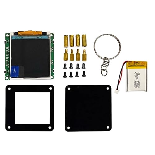 Sessleger Entwicklungskarte ESP32 C3 mit LCD-Display 1,44 (3,5 cm), tragbares Schreibtischspielzeug, tragbarer Mini-Fernseher, tragbarer Anhänger, Lvgl Spaceman, St7735, Farbe Schwarz A. von Sessleger