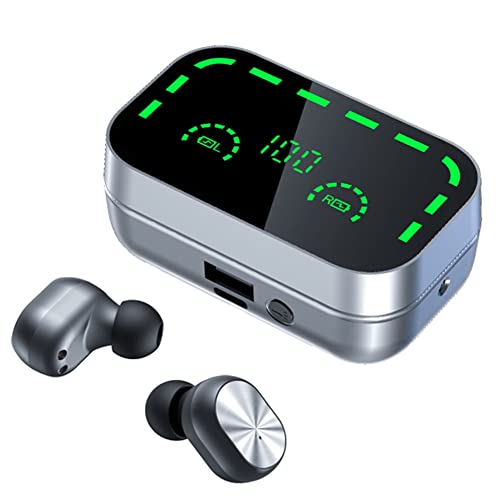 Sessleger YD05 Kopfhörer ohne Bluetooth, HiFi-Stereo-Kopfhörer mit Geräuschunterdrückung, TWS 5.3, In-Ear-Kopfhörer mit digitaler Anzeige, intelligent, HiFi-Stereo-Kopfhörer mit Geräuschunterdrückung von Sessleger