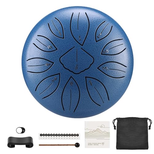 Regentrommel für den Außenbereich | Chakren-Trommel für Regen | 15,2cm 11 Noten Stahlzungentrommel Regenspiel | wasserdichte Handpan-Trommel für Entspannung, Meditation, Yoga von Setauoo