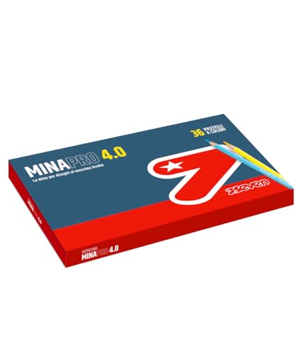 Seven Minapro Buntstifte 4.0, Box mit 36 Stück, leicht zu spitzen, für Kinder und Jugendliche, Buntstifte von Seven