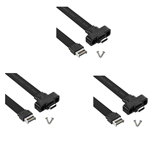 Sevenvtwo 3X USB 3.1 Front Panel Typ E Auf Typ C Verlängerung Kabel, Gen 2 (10 Gbit/S) Internes Adapter Kabel, mit 2 Schrauben (50cm) von Sevenvtwo