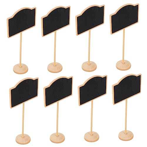 Sewroro 10St Nachrichtentafel Mini-Tafeldekor kleines Tafelschild hölzernes Nachrichtenbrett Mini-Tafelschild Tafelschild mit Staffeleiständer Holz Black von Sewroro