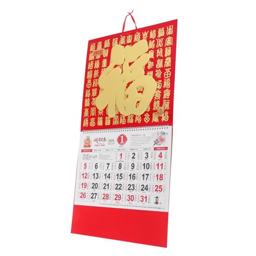 Sewroro 2025 Wandkalender „jahr Der Schlange“. Whiteboard-kalender Mond- Heim Chinesischer Neujahrskalender Chinesischer Wandkalender Liste Schlangenjahreskalender Aufkleber Rot Papier von Sewroro