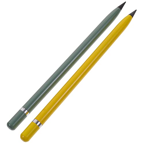 Sewroro 2St Bleistift Zeichenstift wiederverwendbarer ewiger Stift unbegrenzter Schreibstift lustige Stifte Tinte Radierstift schreibutensilien schreibkladde Metallstifte Tintenloser Stift von Sewroro